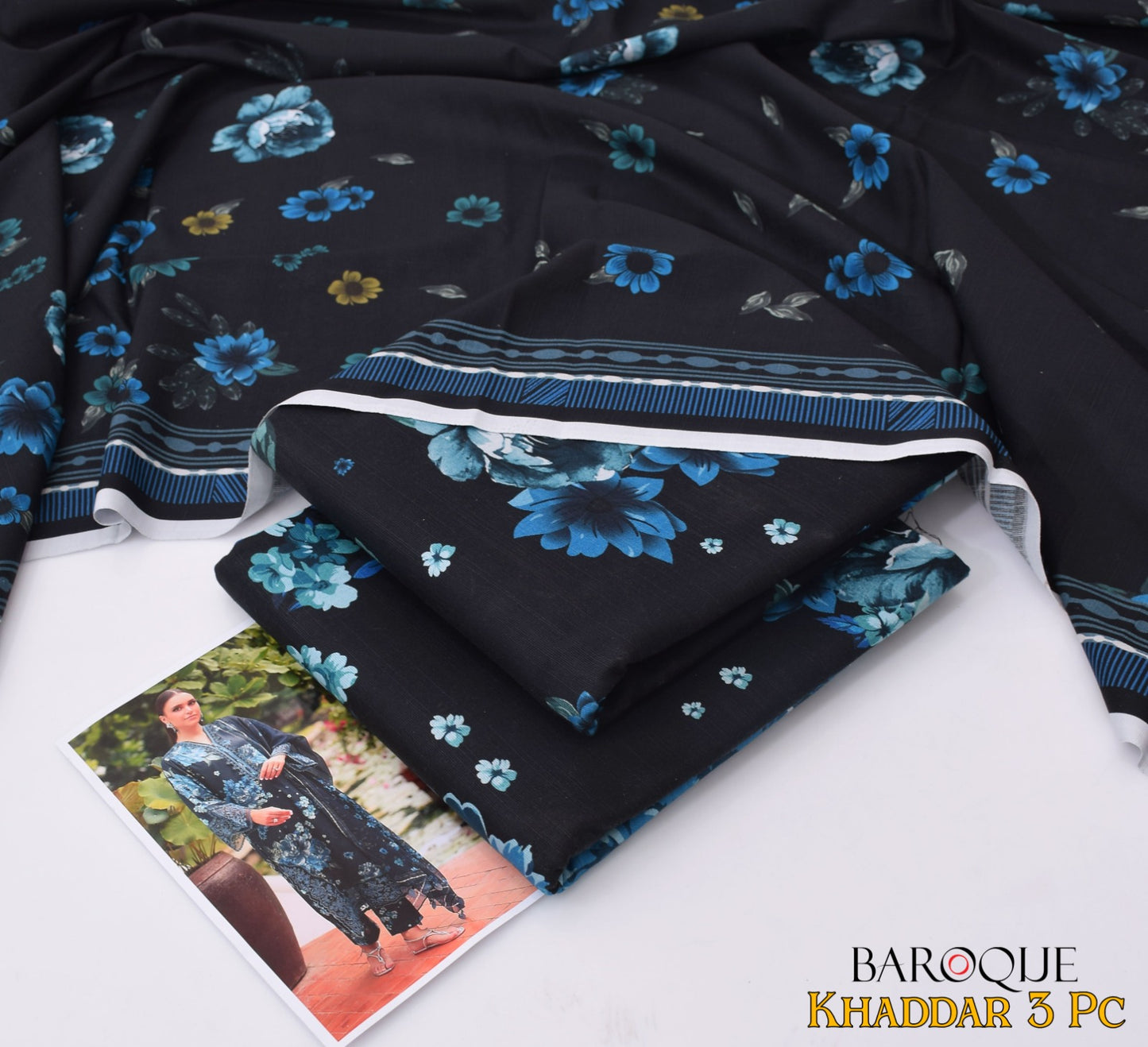 Baroque Women's Unstitched Printed Khaddar Winter Suit