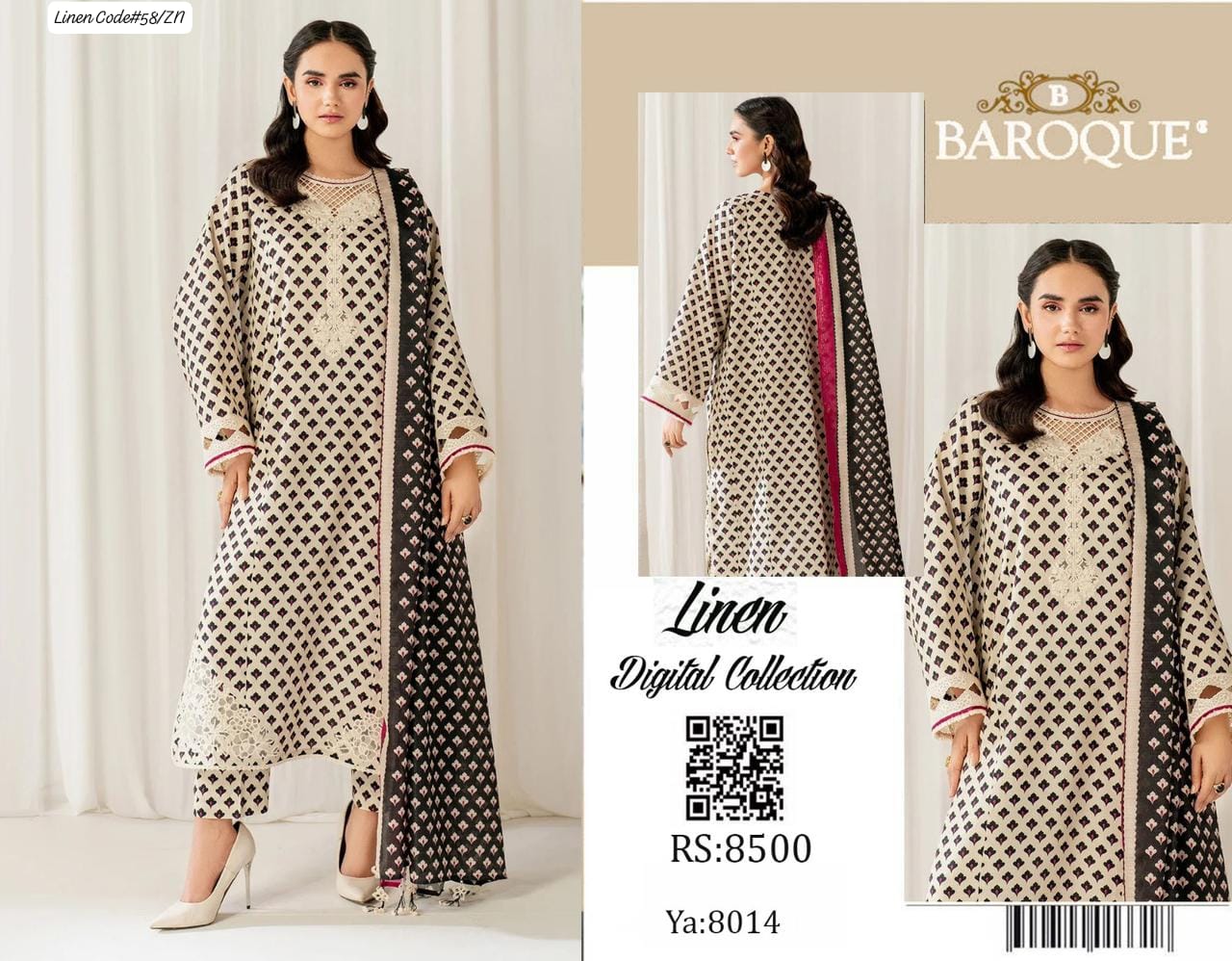 Baroque – Linen – 3-Piece