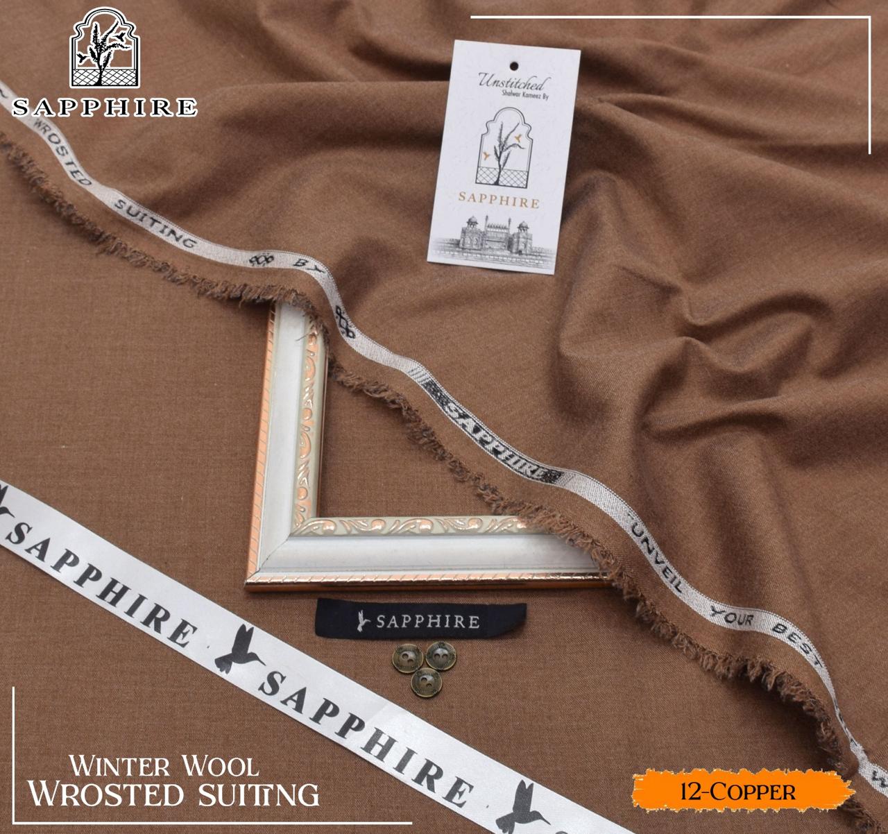 Sapphire Men's Unstitched Wool Winter Suit