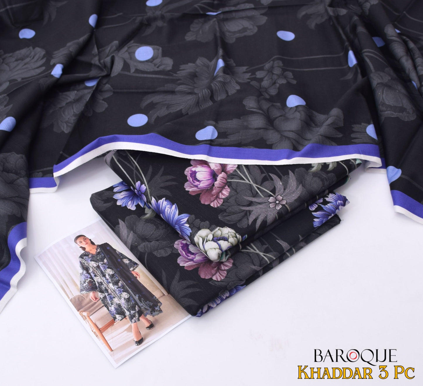 Baroque Women's Unstitched Printed Khaddar Winter Suit