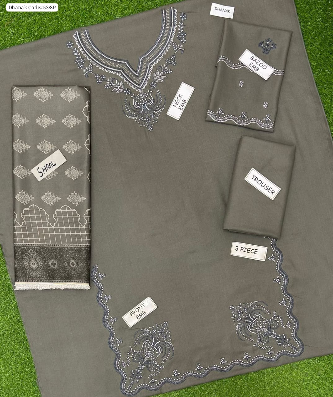 Coco Women's Unstitched Embroidered Dhanak Winter Suit