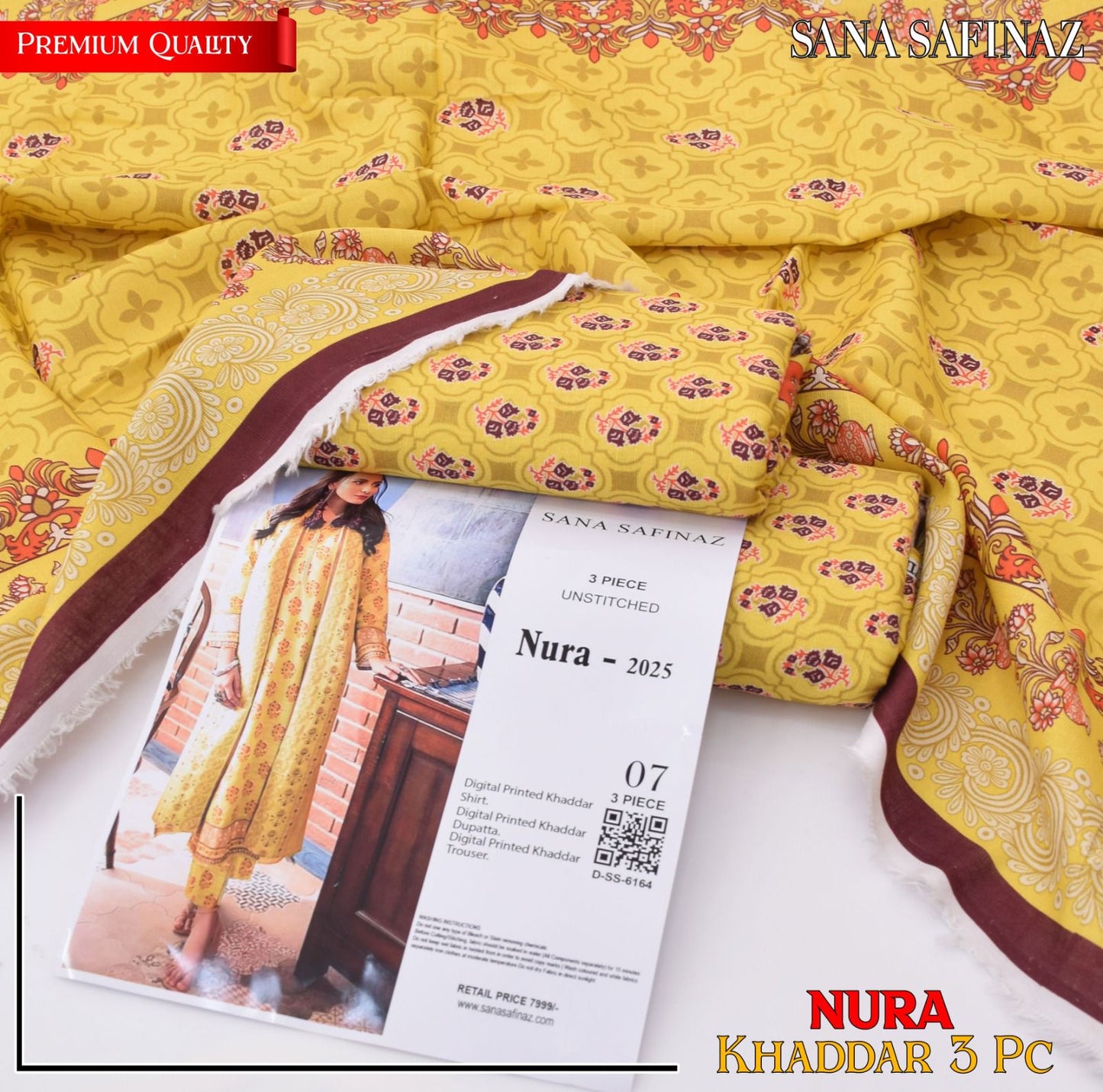 Sana Safinaz Women's Unstitched Printed Khaddar Winter Suit