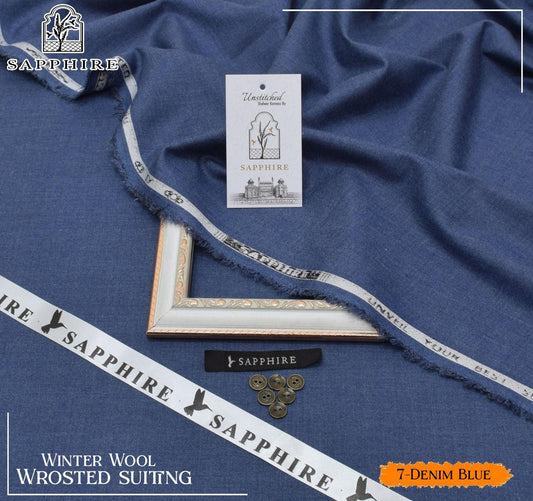 Sapphire Men's Unstitched Wool Winter Suit