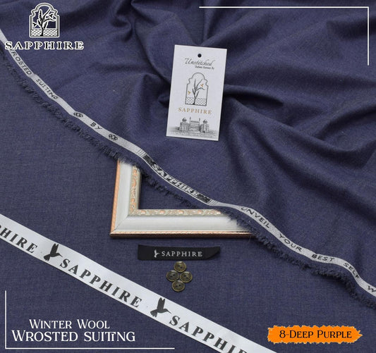 Sapphire Men's Unstitched Wool Winter Suit