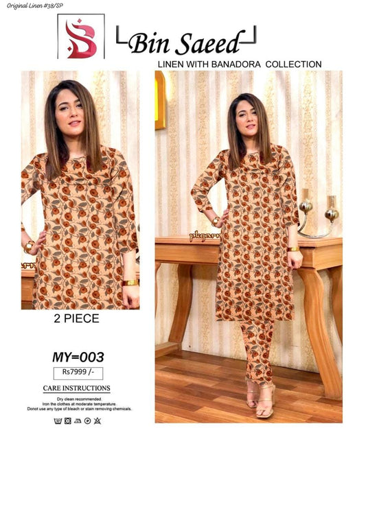 Bin Saeed – Linen – 2-Piece