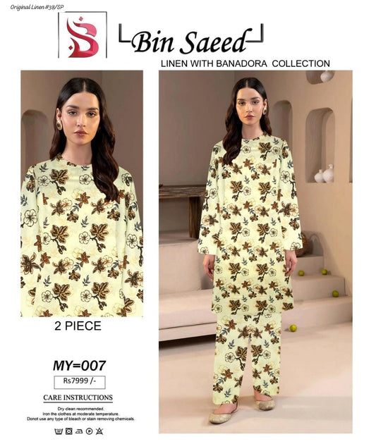 Bin Saeed – Linen – 2-Piece