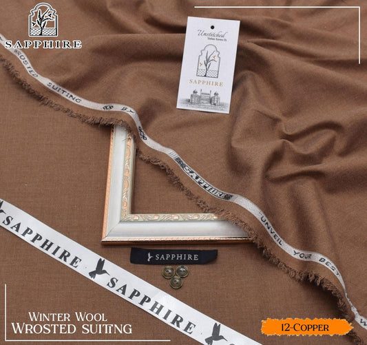 Sapphire Men's Unstitched Wool Winter Suit