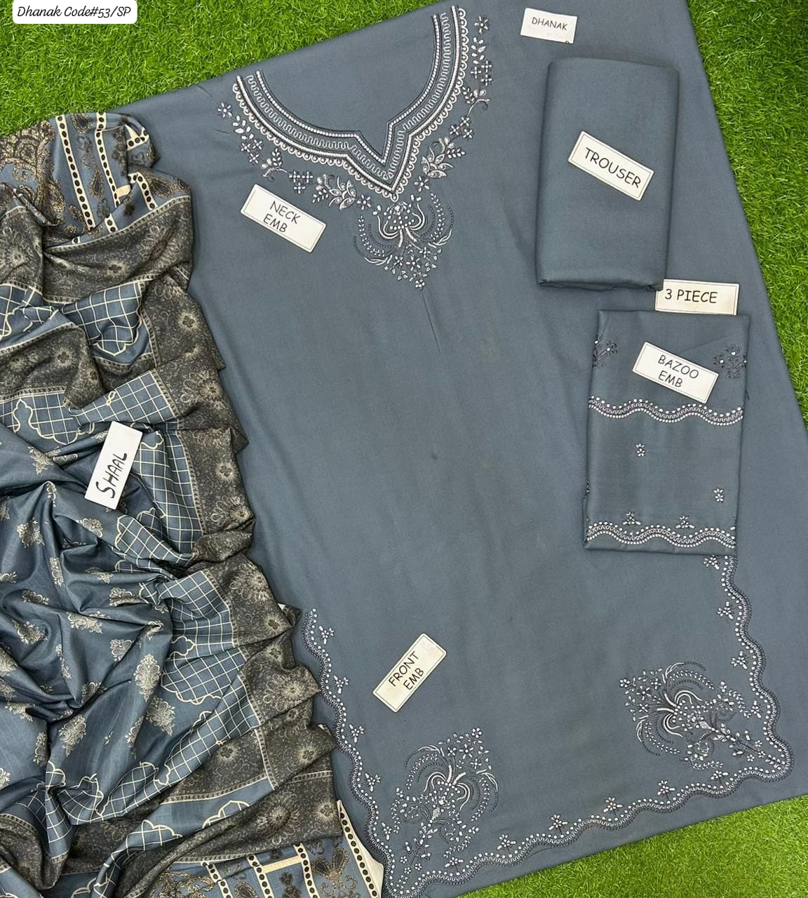 Coco Women's Unstitched Embroidered Dhanak Winter Suit