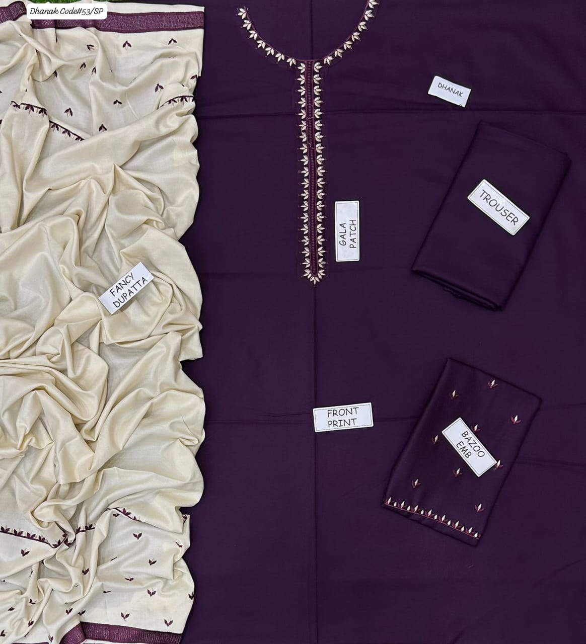 Aisling Women's Unstitched Embroidered Dhanak Winter Suit