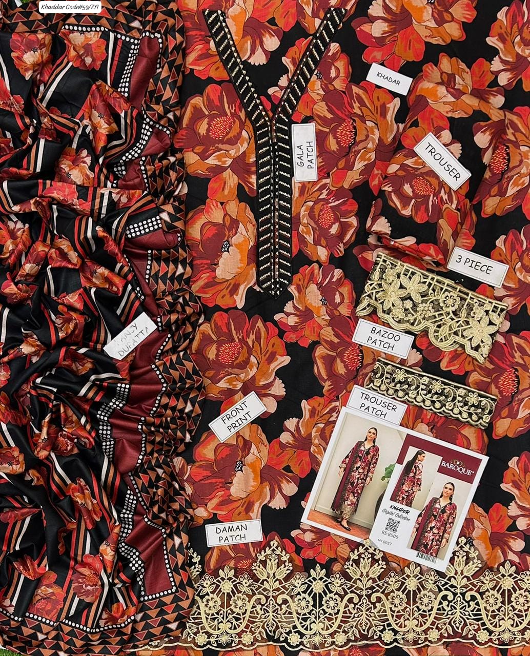 Baroque – Khaddar – 3-Piece