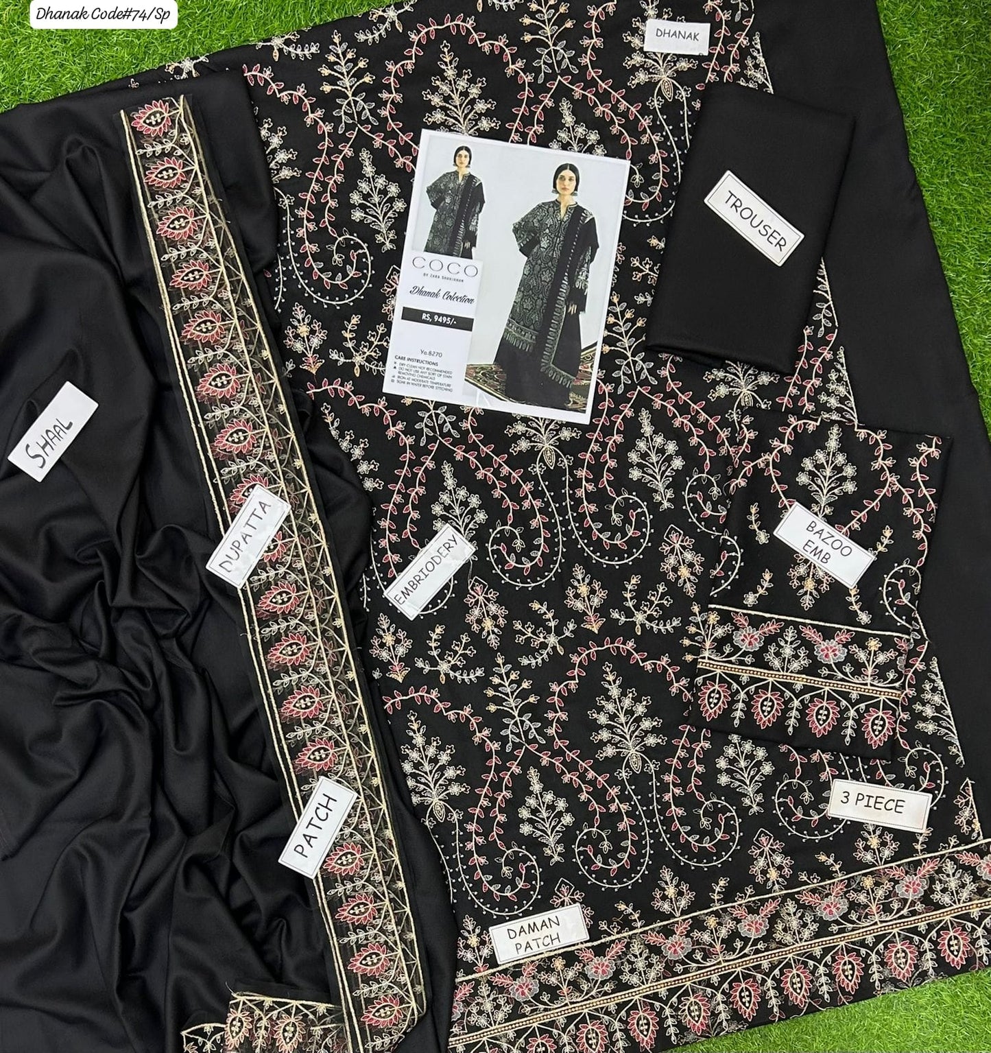 Coco Women's Unstitched Embroidered Dhanak Winter Suit