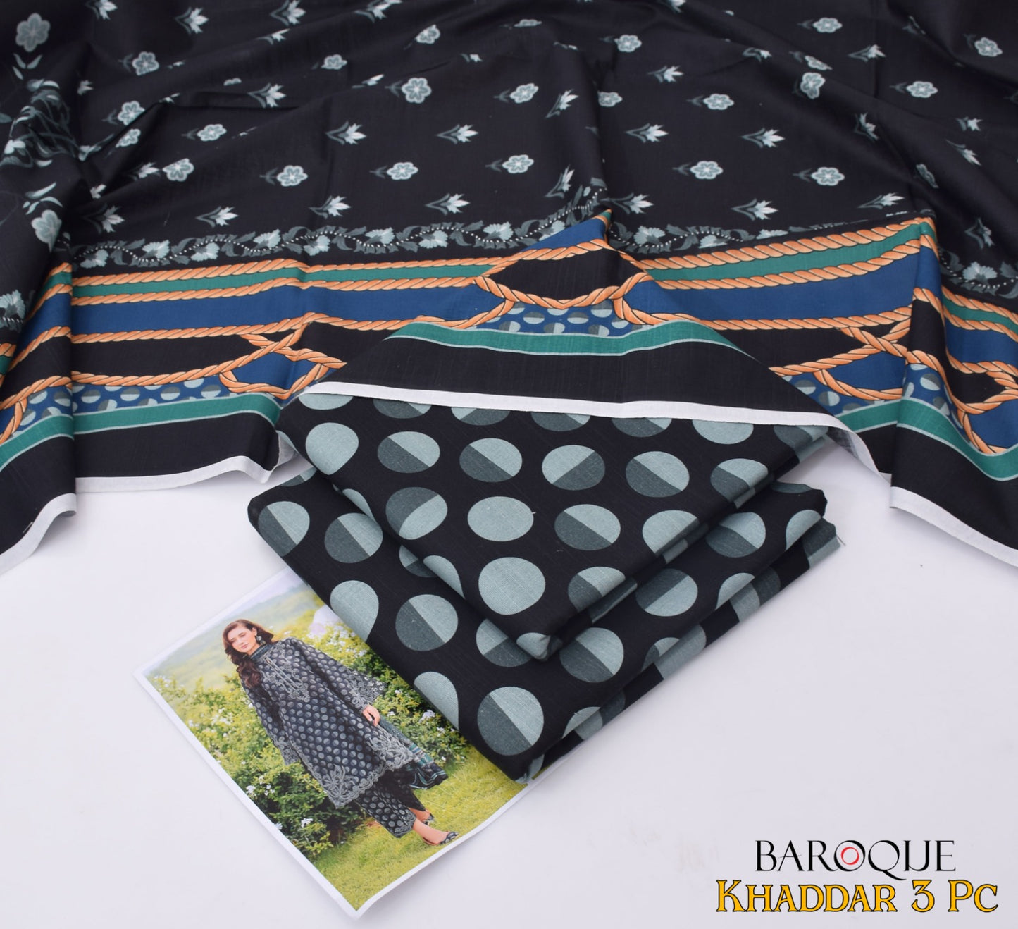 Baroque Women's Unstitched Printed Khaddar Winter Suit